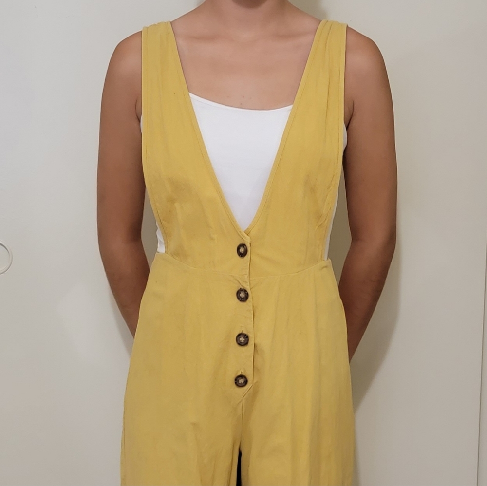 Marshall's jumpsuit, mustard yellow